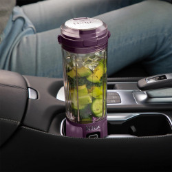 Φορητό μπλέντερ Ninja BC151EUPR, 7.4W, 530 ml, ατσάλινη λεπίδα με 6 λεπίδες, θρυμματισμός πάγου, έως 10 κύκλοι, χωρίς BPA, USB-C, Μωβ