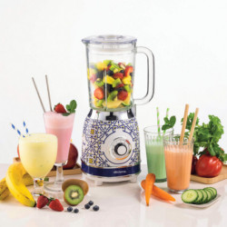 Ariete Capri 0583/0C Blender, 1000W, 1.5 L, 4 speeds + pulse, Ice crushing, White/Blue