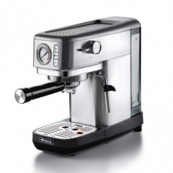 Καφετιέρα Ariete ESPRESSO METAL SLIM 1381/10, 1300W, 15 bar, 1.1 l, μανόμετρο, Inox