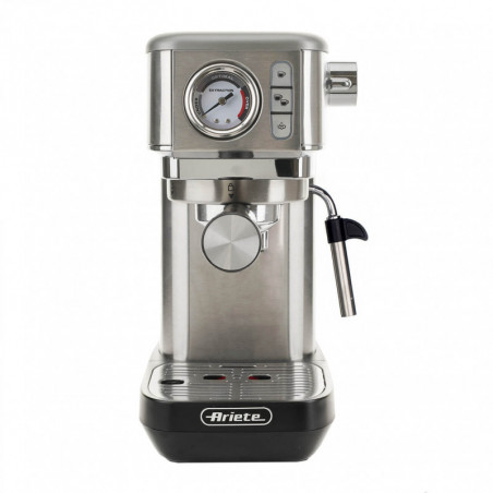Καφετιέρα Ariete ESPRESSO METAL SLIM 1381/10, 1300W, 15 bar, 1.1 l, μανόμετρο, Inox