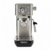 Espressor manual Ariete ESPRESSO METAL SLIM 1381/10, 1300W, 15 bar, 1.1 L, Manometru, Cafea macinata si doze ESE,  Inox