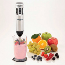 Set blender, mixer, tocator 7in1 Ariete 4 BLADES 0898/11, 1000W, 10 viteze, 7 functii, Turbo, Negru/Inox