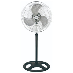 Ventilator universal Rosberg 3in1 R51760J18, 70W, 18", 3 trepte, Montare pe perete, Silentios, Crom/negru