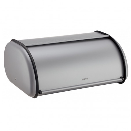 Κουτί ψωμιού Kinghoff KH 1863, 44 cm, Ελαφριά και στιβαρή κατασκευή, Ατσάλι, Γκρι