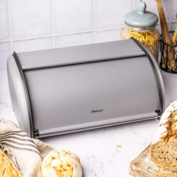 Kinghoff KH 1863, 44 cm, Könnyű és masszív kivitel, acél, szürke, kenyértartó doboz