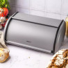 Кутия за хляб Kinghoff KH 1863, 44 см, Лека и здрава конструкция, Стомана, Сив
