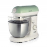 Mixer planetar Ariete VINTAGE 1588/04, 2400W, 5.5 L, 7 viteze, Pulse, Design retro, Picioare antiderapante, Alb/Verde