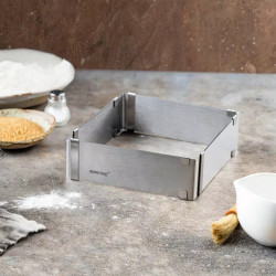 Kinghoff KH 1906 Baking Pan, Adjustable 15.5–28 cm, Stainless Steel, Silver