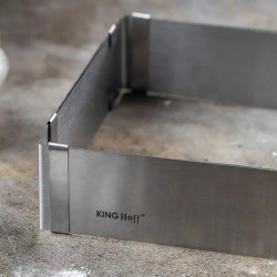 Φόρμα ψησίματος Kinghoff KH 1906, Ρυθμιζόμενο 15,5-28 cm, Ανοξείδωτο, Inox