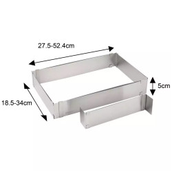 Φόρμα ψησίματος  Kinghoff KH 1907, Ρυθμιζόμενο 27,5-52,4 cm, Ανοξείδωτο, Inox