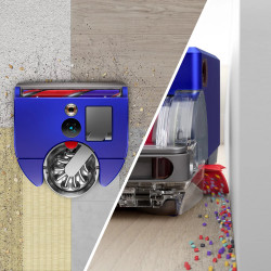 Ηλεκτρική σκούπα Dyson 360 Vis Nav, 65 AW, 22000 Pa, 110000 rpm, 4 λειτουργίες, 360° οπτική πλοήγηση, Hyperdymium, Χαμηλό προφίλ, Μπλε/Νικελί