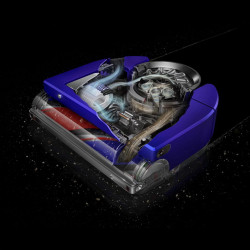 Aspirator robot Aspirator Dyson 360 Vis Nav, 65 AW, 22000 Pa, 110000 rpm, 4 moduri, Navigare vizuală 360°, Hyperdymium, Profil redus, Albastru/Nickel