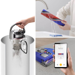 Ηλεκτρική σκούπα Dyson 360 Vis Nav, 65 AW, 22000 Pa, 110000 rpm, 4 λειτουργίες, 360° οπτική πλοήγηση, Hyperdymium, Χαμηλό προφίλ, Μπλε/Νικελί