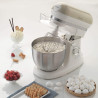 Mixer planetar Ariete VINTAGE 1588/03, 2400W, 5.5 L, 7 viteze, Pulse, Design retro, Picioare antiderapante, Alb/Bej