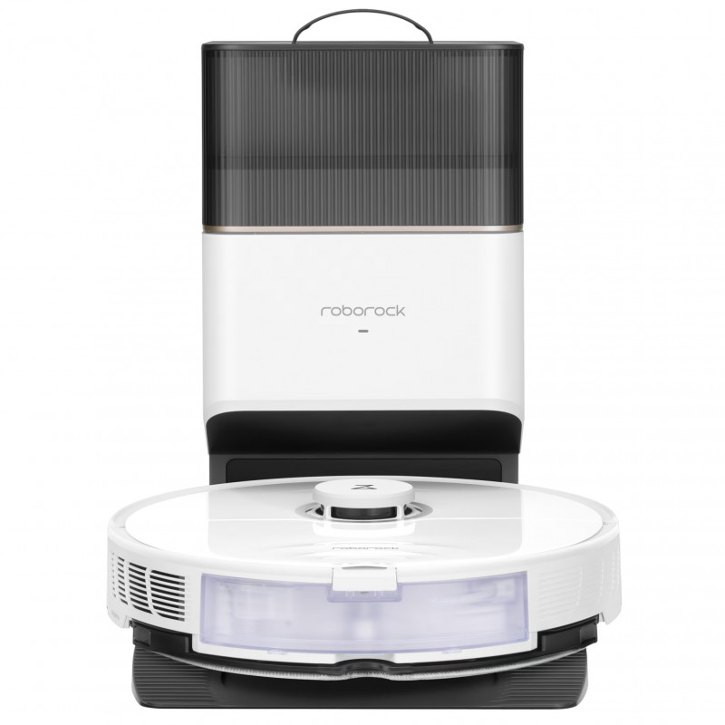 Aspirator robot Roborock S8 Plus S8P02-00, 69W, 5200 mAh, 6000Pa, Mop, Wi-Fi, LiDAR mapping, 750 ml, 4 senzori, Autonomie pana la 180 min, Alb/Negru