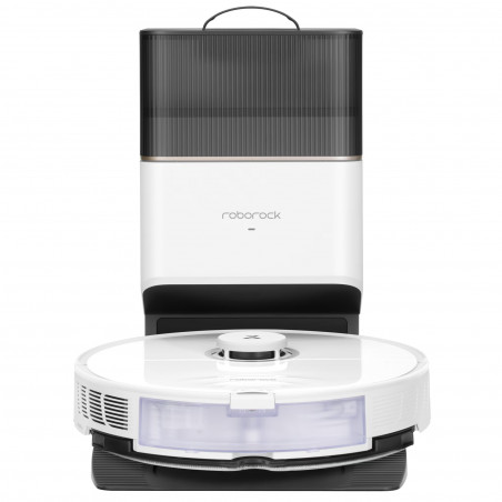Aspirator robot Roborock S8 Plus S8P02-00, 69W, 5200 mAh, 6000Pa, Mop, Wi-Fi, LiDAR mapping, 750 ml, 4 senzori, Autonomie pana la 180 min, Alb/Negru