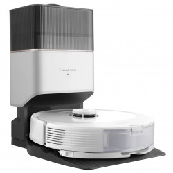 Прахосмукачка робот Roborock Q8 max+ Q8MP02-00, 59W, Wi-Fi, Гласово управление, 5500 Pa, Сухо и мокро почистване, Автономия до 240 мин, Бял/черен