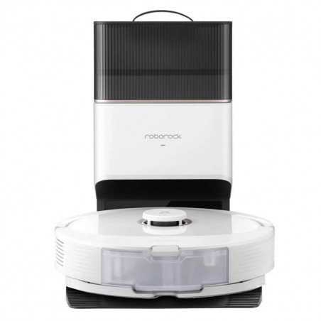 Robot aspirator Roborock Q8 max+ Q8MP02-00, 59W, Wi-Fi, Control vocal, 5500 Pa, Curatare uscata si umeda, Autonomie pana la 240 min, Alb/Negru