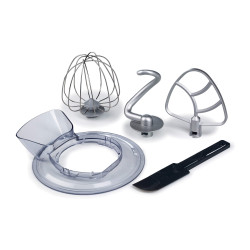 Mixer planetar Ariete MODERNA 1589/01, 3200W, 5.5 L, 11 viteze, Carcasa aluminiu masiv, Accesorii, Alb/Inox