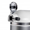 Mixer planetar Ariete MODERNA 1589/01, 3200W, 5.5 L, 11 viteze, Carcasa aluminiu masiv, Accesorii, Alb/Inox