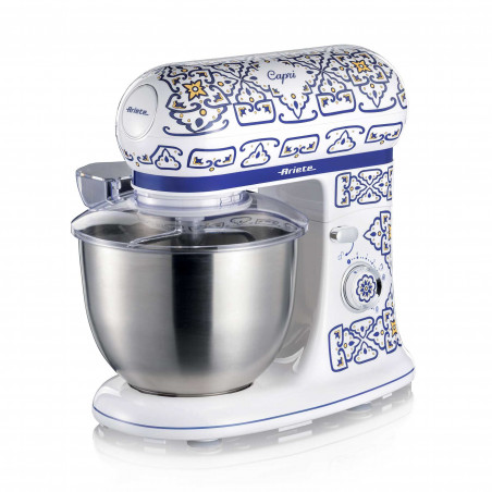 Ariete Capri 1588/0C Stand Mixer, 2400W, 5.5 L, 7 speeds, Pulse function, Retro design, Accessories, White/Blue