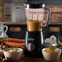 Блендер Ariete BREAKFAST 0576/03, 500W, 1.5 л, 2 скорости+пулс, 4 стоманени остриета, Черен