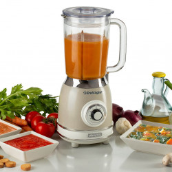 Blender Ariete VINTAGE 2.0 0583/03, 1000W, 1.5 L, 4 lame, 4 viteze + pulse, Zdrobire gheata, Bej