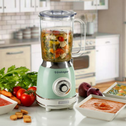 Ariete VINTAGE 2.0 Blender 0583/04, 1000W, 1.5 L, 4 blades, 4 speeds + pulse, Ice crushing, Green