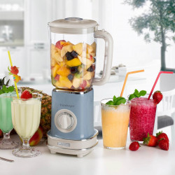 Blender Ariete VINTAGE 0568/15, 500W, 1.5 L, 2 viteze + pulse, Zdrobire gheata, Albastru