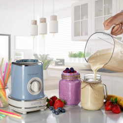 Blender Ariete VINTAGE 0568/15, 500W, 1.5 L, 2 viteze + pulse, Zdrobire gheata, Albastru