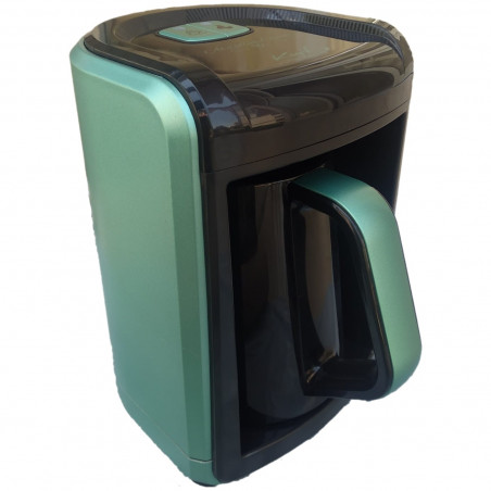 Τουρκική καφετιέρα Kumtel ECM-E-220, 600W, 1,5 l, Για έως και 4 φλιτζάνια κάθε φορά, Αισθητήρας κατά της υπερχείλισης, Πράσινο