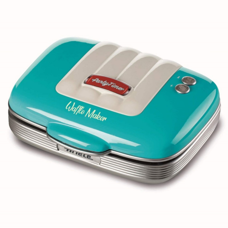 Ariete PARTY TIME 1973/01 Waffle Maker, 700W, Non-stick coating, 2 plates, Lock, Turquoise