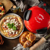 Ariete "4-Minute Pizza" Electric Pizza Oven 0909/10, 1200W, 32 cm, Up to 400°C, 5 Settings, Stone Plate, Non-Stick Coating, Red