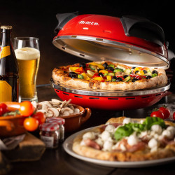 Електрическа фурна за пица с каменна плоча "PIZZA ЗА 4 МИНУТИ" Red