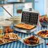 Aparat preparare vafe/gofre Ariete PARTY TIME 1973/00, 700W, Acoperire neaderenta, 2 placi, Blocare, Rosu