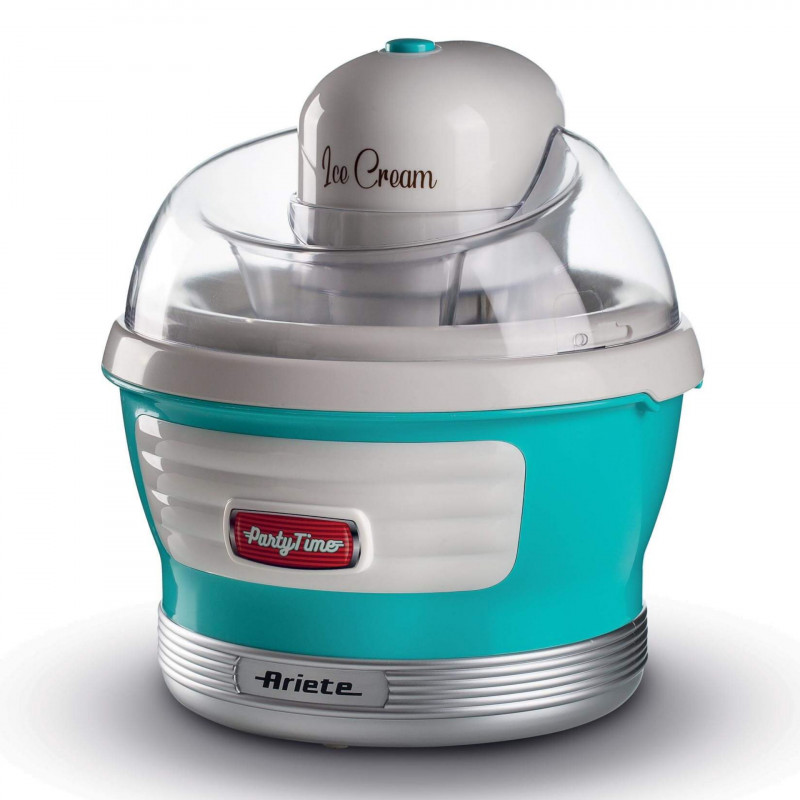 Ariete PARTY TIME 0643/01 Ice Cream Maker, 12W, 1.5 L, 30 min, Removable Bowl, Turquoise