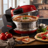 Διπλός φούρνος πίτσας Ariete PIZZERIA 0927/00, 2300W, 32 cm, 2 θερμοστάτες έως 400C, 5 επίπεδα, 2 πλάκες πέτρας, αντικολλητική επίστρωση, Κόκκινο