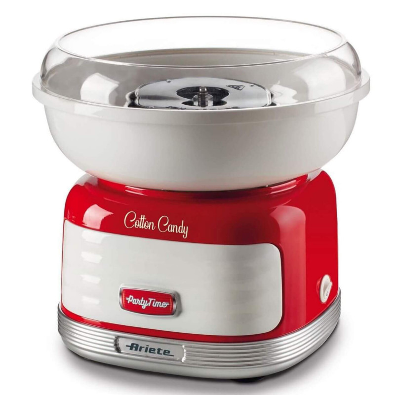 Ariete COTTON CANDY PARTY TIME 2973/00 Cotton Candy Machine, 450W, Built-in Dispenser, Red