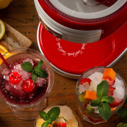 Машина за скрежина Ariete PARTY TIME 0076/00, 30W, Остриета от неръждаема стомана, Подвижна кошница, Предпазен капак, Червен