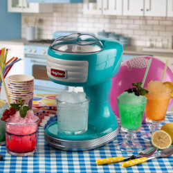 Zdrobitor de gheata Ariete PARTY TIME Scrubber 0076/01, 30W, Lame din otel inoxidabil, Cos detasabil, Capac de siguranta, Turcoaz