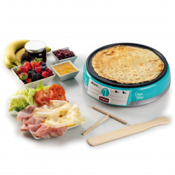 Aparat preparare clatite Ariete PARTY TIME 0202/01, 1000W, Acoperire neaderenta, Curatare usoara, Indicator, Turcoaz