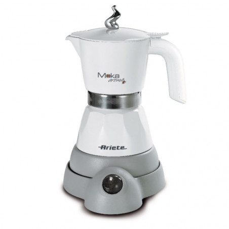 Ηλεκτρική καφετιέρα Ariete MOKA AROMA 1358/10, 400W, 4 φλιτζάνια, Ασύρματη βάση 360C, Λευκό