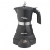 Ηλεκτρική καφετιέρα Ariete MOKA AROMA 1358/11, 400W, 4 φλιτζάνια, Ασύρματο, περιστρεφόμενη βάση 360 μοιρών, Μαύρο