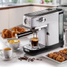Кафемашина Ariete ESPRESSO SLIM MODERNA 1381/14, 1300W, 15 bar, 1.1 л, Мляно и ESE, Бял