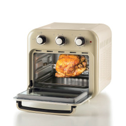 Friteuza cuptor cu aer cald Ariete VINTAGE 4632/03, 1400W, 16 L, Pana la 230°C, Timer, Cos rotativ, Alb/Bej