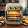 Φριτέζα-φούρνος ζεστού αέρα Ariete VINTAGE 4632/03, 1400W, 16 l, Μέχρι 230C, Χρονοδιακόπτης 60 min, Περιστρεφόμενο καλάθι, Λευκό/Μπεζ