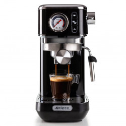 Ariete ESPRESSO SLIM MODERNA 1381/32 Coffee Machine, 1300W, 15 bar, 1.1 L, Ground Coffee and ESE, Black