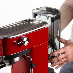 Espressor manual Ariete ESPRESSO SLIM MODERNA 1381/33, 1300W, 15 bar, 1.1 L, Cafea macinata si doze ESE, Rosu