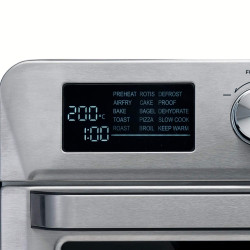 Friteuza cuptor cu aer cald Ariete 4629/11, 1700W, 25 L, 15 programe, Pana la 230°C, Afisaj digital, Cos rotativ, Inox