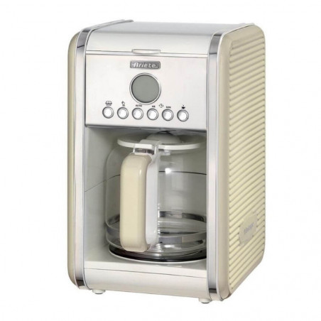 Cafetiera Ariete VINTAGE AMERICANO 1342/03, 960W, 2.1 L, Timer, Programare, Pauza, Sistem anti-picurare, Bej